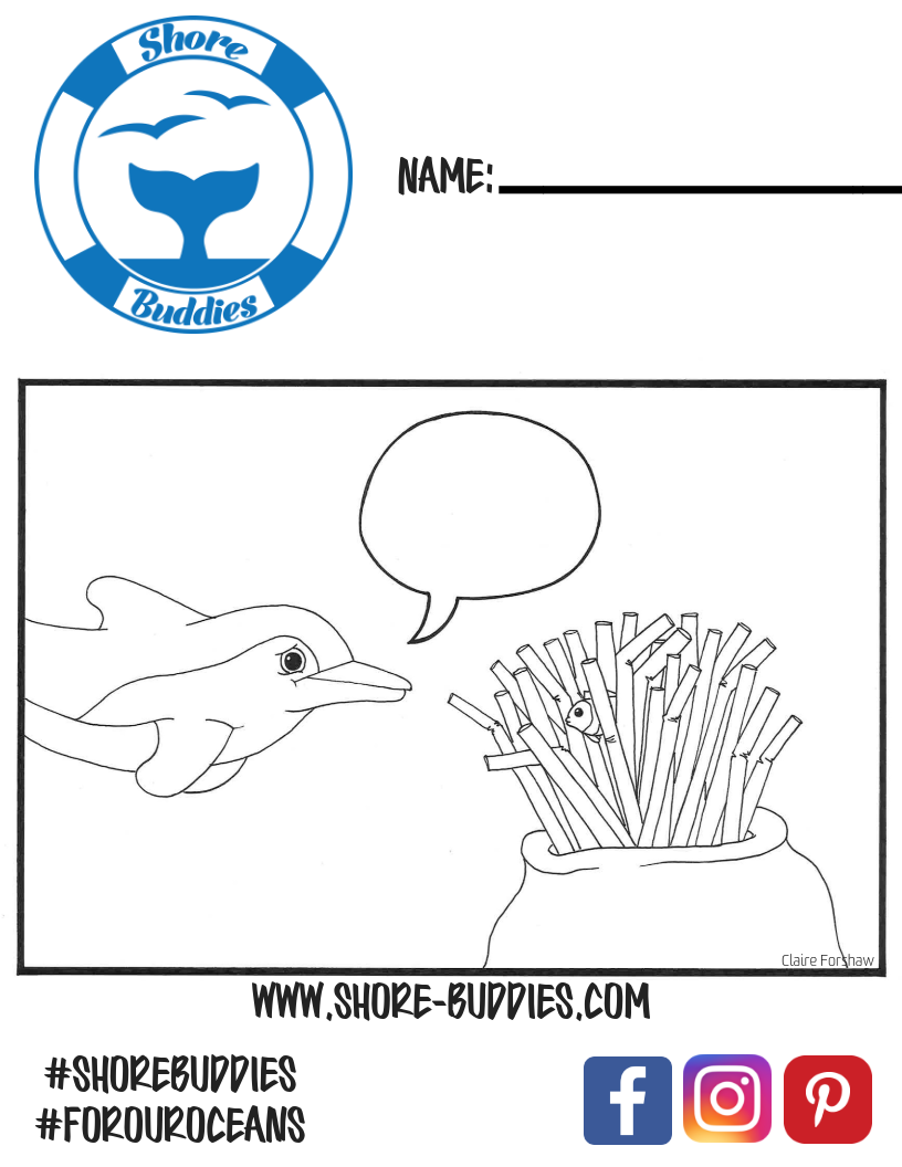 Finn the Dolphin coloring page 1
