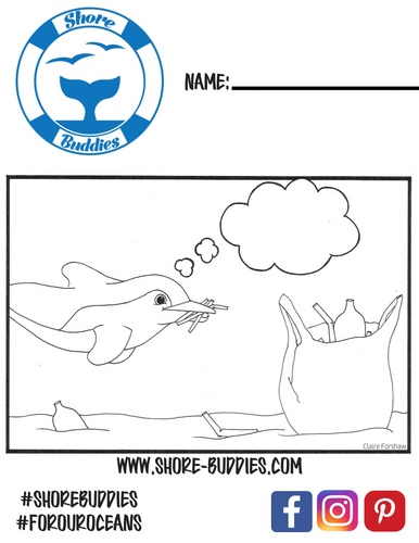 Finn the Dolphin coloring page 3