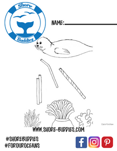 Shore Buddies Sammy the Seal coloring page 1